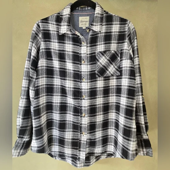 Jachs | Black and White Plaid Shirt Jacket, Size S - Picture 2 of 7